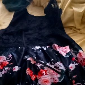 Coral dress long lace up back